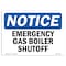 Signmission OSHA Notice Sign, 7" Height, 10" Width, Rigid Plastic, Emergency Gas Boiler Shutoff Sign, Landscape OS-NS-P-710-L-11846 - alternate 1